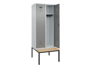 locker met bank,HxBxD 2120x800x815mm,2vak,vak B 400mm,cilinderslot - 1