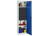 Materiaalkast 1800x500x500mm 2legborden Uitschuifbaar 7laden Ral5010