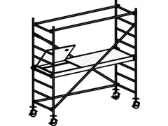 rolsteiger,reik H 3,4m,steiger H 2,64m,1platform(s),1luik