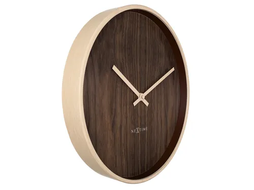 Wandklok NeXtime Oslo 30 cm bruin