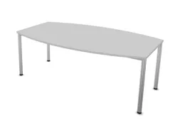 vergadertafel,HxBxD 740x2000x1200mm,vatvormig,MP-lichtgrijs