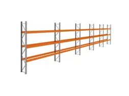 palletstelling,basis+4xaanbouw,HxBxD 3990x18600x750mm,vakl. 3400kg
