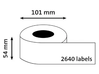 Etiket Dymo 13186 Labelprint 54x101mm Eco Voordeelverpakking S0722420 - 8