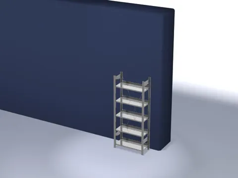 dossierstelling,grondveld,HxBxD 1750x810x335mm,vaklast 60kg