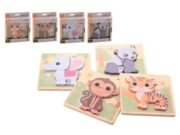 Jouéco The Wildies Family puzzel 4 assorti 4 stukjes