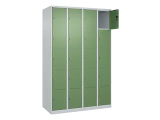 lockerkast,HxBxD 1850x1200x500mm,4x5vakken,vak B 300mm,cil.-slot - 1