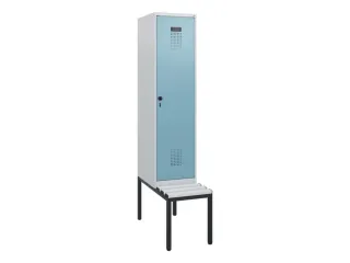 locker met bank,HxBxD 1950x400x815mm,1vak,vak B 400mm,draaigrendel - 2
