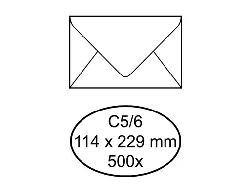 Envelop Quantore 110x220mm Venster Links 40x110mm Zelfklevend