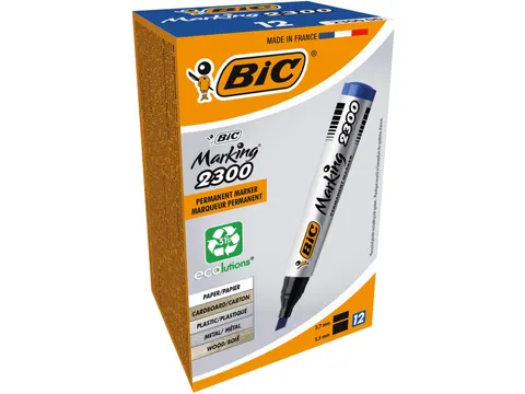 Bic permanent marker 2300 ECOlutions 3.7-5.5 mm Schuin Blauw