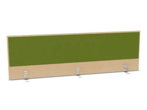 opzetpaneel,v. bureau,aanbouw achter,B 1800mm,NE-esdoorn,BN7048-groen