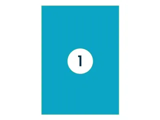Gekleurde Etiketten 210x297mm A4 Blauw 42824 1000 Vel - 2