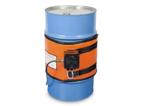 Verwarmingsmantel,V. 120L Vat,Buiten Glasvezel/Silicone,Oranje