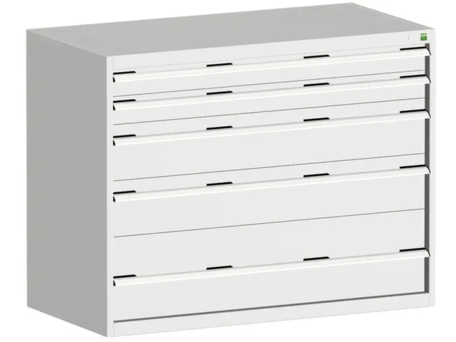 ladekast HxBxD 1000x1300x650mm 5laden romp RAL7035 front RAL7035