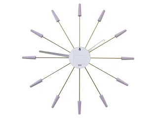 Wandklok NeXtime Plug Inn 58cm lavendel RVS - 6