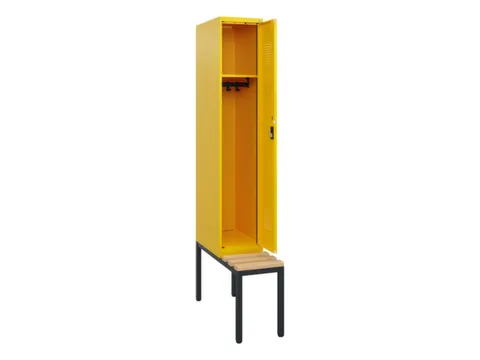 locker met bank,HxBxD 1950x300x815mm,1vak,vak B 300mm,cilinderslot