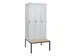 Armoire vestiaire Classic+ 3 comp 212x90x81,5cm gris clair