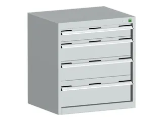 ladekast HxBxD 700x650x650mm 5laden romp RAL7035 front RAL7035 - 1