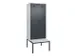 locker met bank,voor scheiding van kleding,HxBxD 2120x800x815mm,2vak