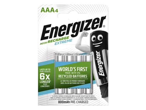 Batterij oplaadbaar Energizer 4x AAA 800mAh
