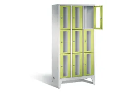 lockerkast 1850x900x500mm 3x3 vakken Cilinderslot Poten, RDS1108060