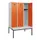 locker met bank,HxBxD 1950x1200x815mm,3vak,vak B 400mm,cilinderslot