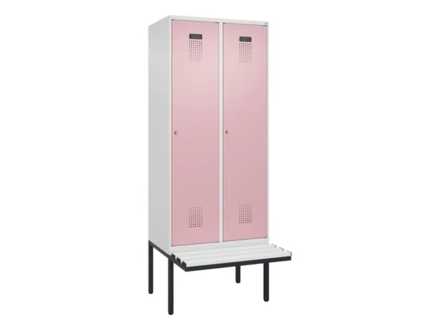 locker met bank,voor scheiding van kleding,HxBxD 2120x800x815mm,2vak
