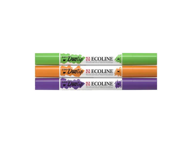 Stylo Duotip Talens Ecoline set Secondaire 3 couleurs