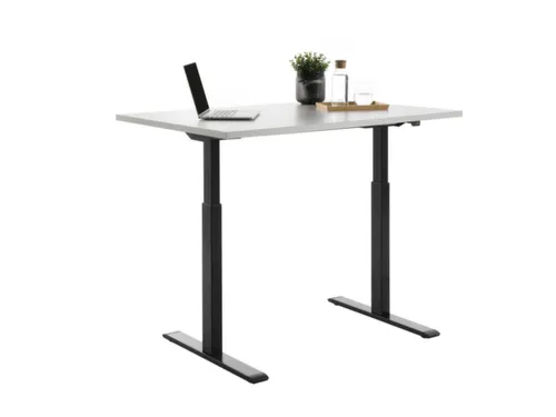 Elektrisch ihv bureau,HxBxD 700-1200x1200x800mm,blad grijs