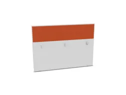 baliepaneel,v. bureau,aanbouw achter,B 1600mm,Bl-wit,BN3012-oranje