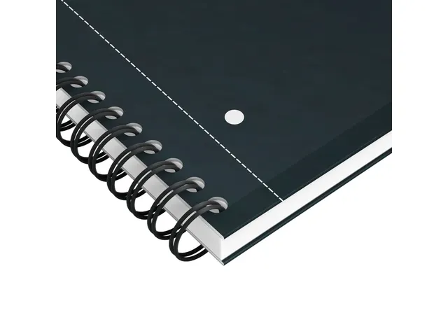 Spiraalblok Oxford International Notebook A4+ ruit 5x5mm Zwart