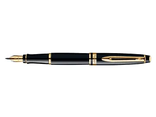 Vulpen Waterman Expert Black lacquer GT Medium Blauwe inkt - 1