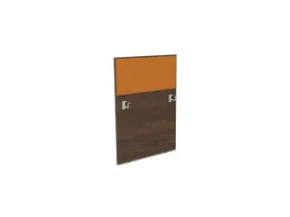 baliepaneel bureau aanbouw links 800mm NV bruin hickory BN3005-geel - 1