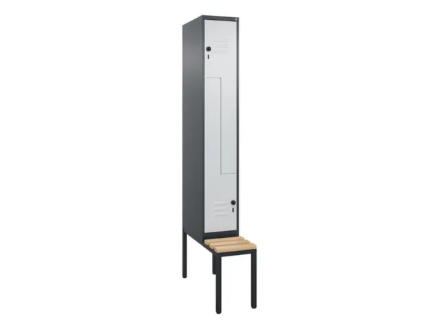 Z-garderobekast,HxBxD 2120x300x815mm,2vak,vak B 300mm,draaigrendel