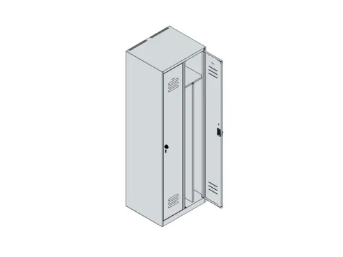 locker voor scheiding van kleding,HxBxD 1850x600x500mm,2vak
