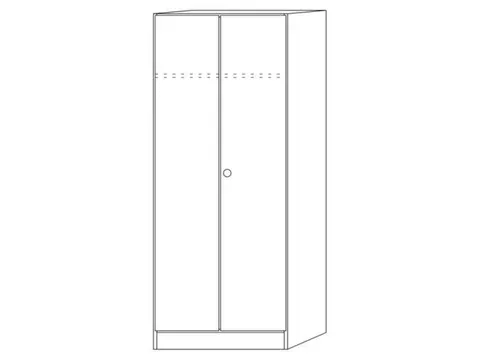 kantoorkast,HxBxD 2004x800x420mm,romp wit,front wit