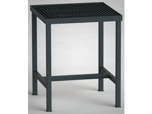 lastafel,HxBxD 850x700x700mm,blad roest,blad RAL7016,4voeten van staal