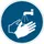 Verwijderbare vloersticker handen wassen