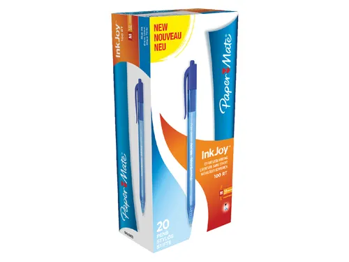 Balpen Paper Mate Inkjoy 100RT medium blauw