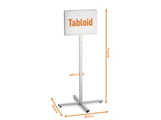 Vloerstandaard info stand outdoor A3 grijs - 13