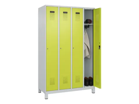 locker,HxBxD 1950x1200x500mm,4vak,vak B 300mm,cil.-slot,voeten