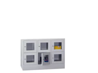 Vakkenkast Vensterdeuren 855x1230x500mm 6 Vakken 400mm Cilinderslot - 1