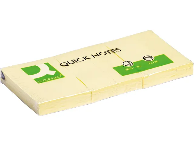 Quick Notes Memoblaadjes 38x51mm 100 Vel 3 Blokken Geel
