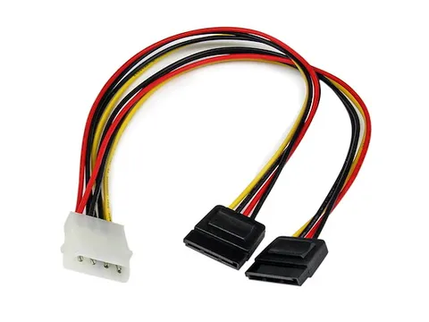 30 cm LP4 naar 2x SATA Voedingskabel Y-adapter