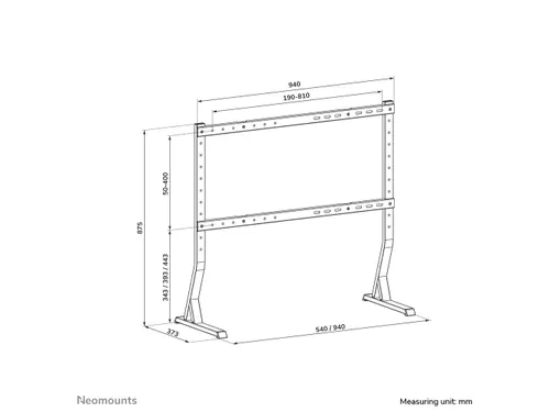 Neomounts DS45-430BL18 TV standaard 1 scherm - 45-90 inch - 0-60 kg -