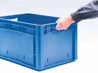 Euronorm Stapelkrat 420x600x400mm Wanden/bodem Gesloten Blauw 85l - 3