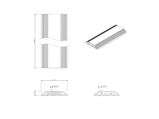 Dataflex kabelafdekking Grijs recht 300cm - 2