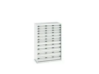 ladekast HxBxD 1600x1050x650mm 11laden RAL7035 front RAL7035 - 8