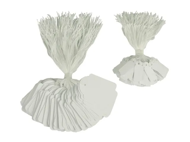 Label Karton Nr391 28X43Mm Wit Met Koord