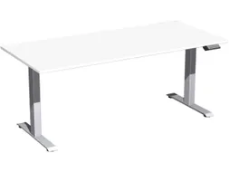 Elektrisch ihv bureau,HxBxD 630-1280x1800x800mm,blad wit