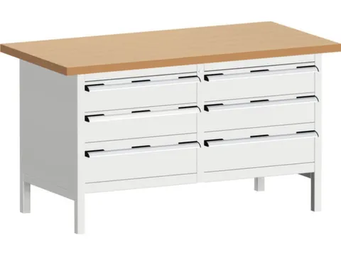 werkbank met opbergruimte,HxBxD 840x1500x750mm,beukenblad